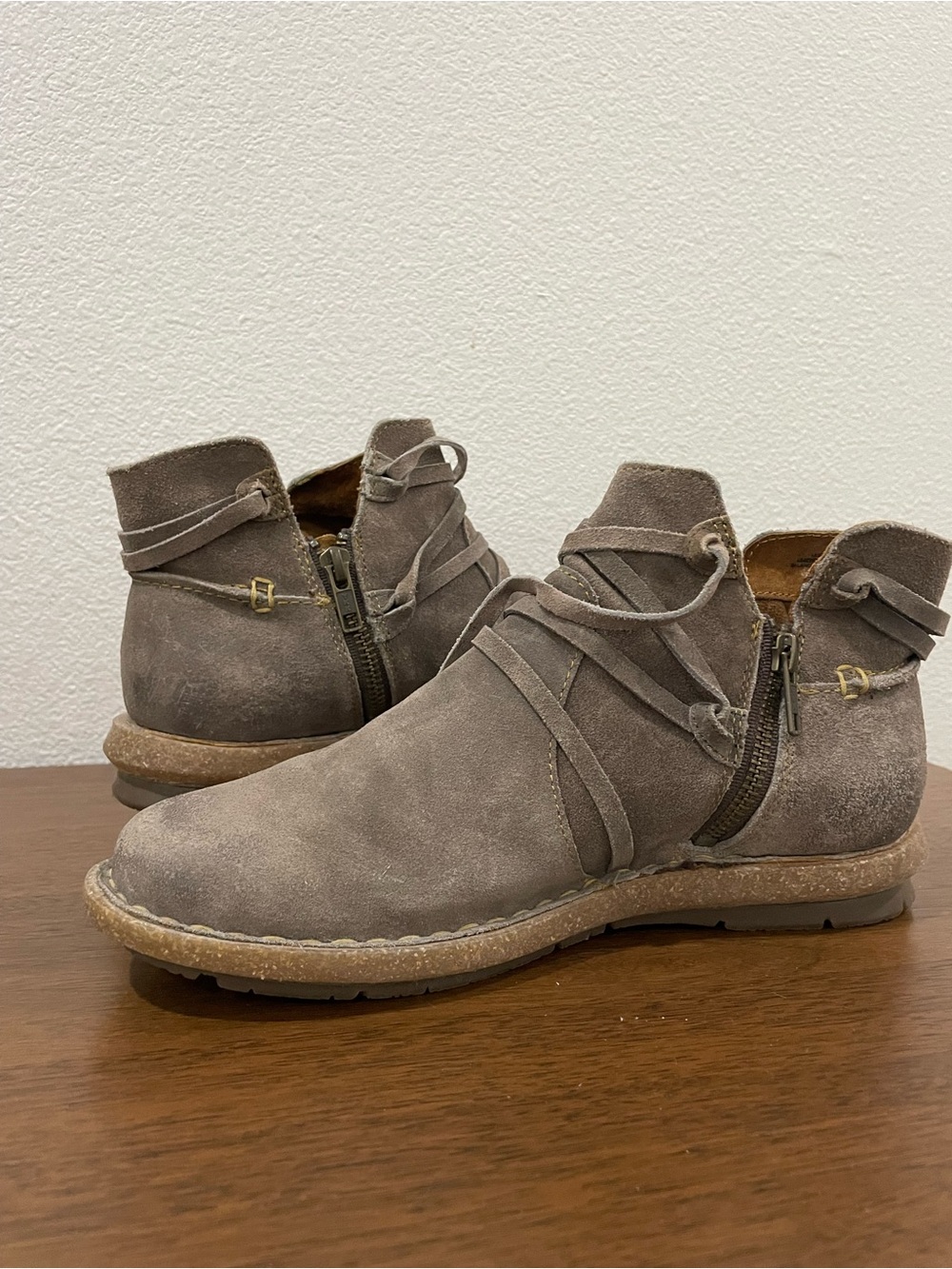 Women’s BORN Tarkiln Leather Ankle Boots Dark Grey Size 9 ⭐️ NEW w/o box - Picture 3 of 15